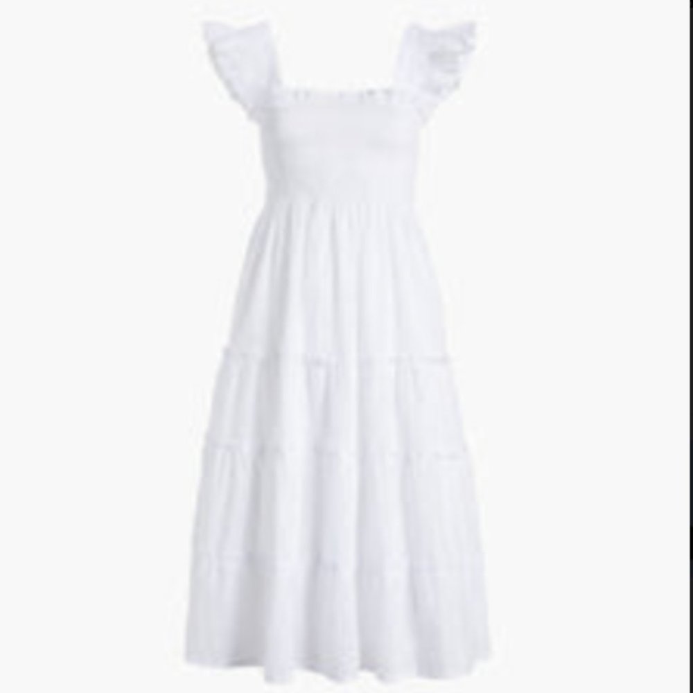 The Ellie Nap Dress - White Swiss Dot